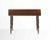 Small solid mahogany side table with side pull and 4 legs with turned columns. Good condition.