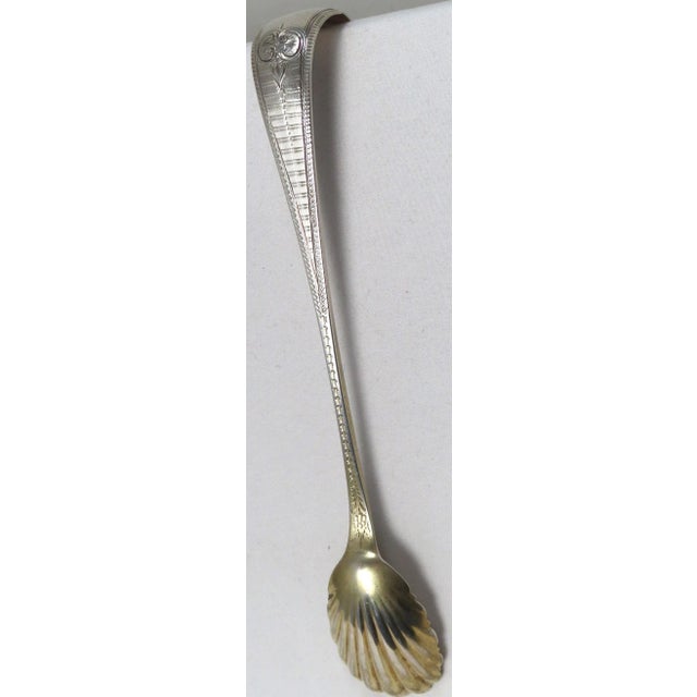 Large Circa 1850s George W. Webb Baltimore American Coin Silver Eagle Talon & Seashell Ice Tongs For Sale - Image 9 of 13