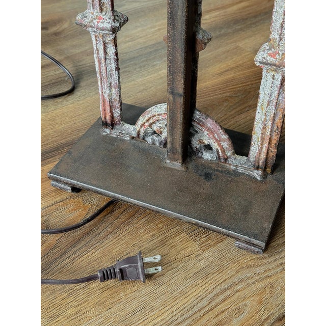 French 19th-Century Cast-Iron Architectural Fragment Table Lamps For Sale - Image 17 of 17