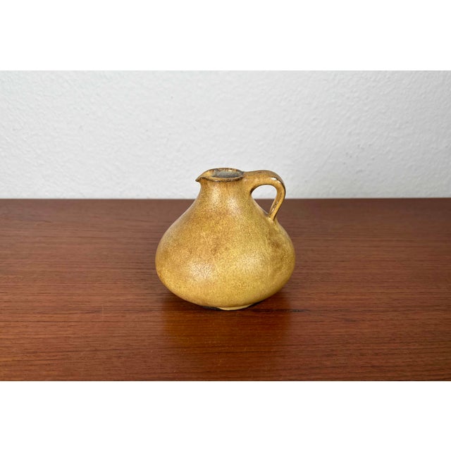 Brown Mid-Century German Studio Pottery Carafe Vase by Janne Reckert-Cordua for Sylt Keramik, 1960s For Sale - Image 8 of 18