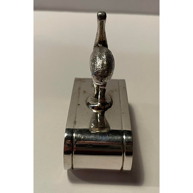 1930s 1934 Ostrich Silverplate Napkin Ring For Sale - Image 5 of 7