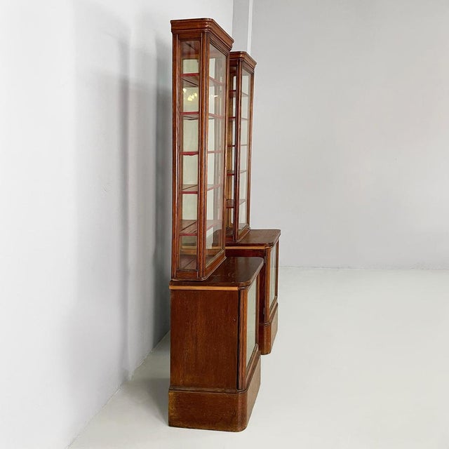 English Display Cases in Wood and Glass, 1800s, Set of 2 For Sale - Image 4 of 18
