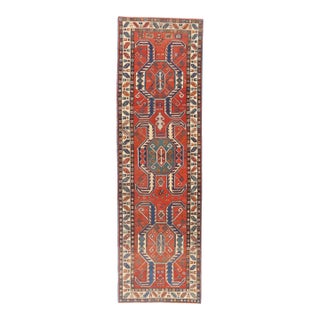 Late 19th Century Persian Karaja Heriz Rug, 03'07 X 11'10 For Sale