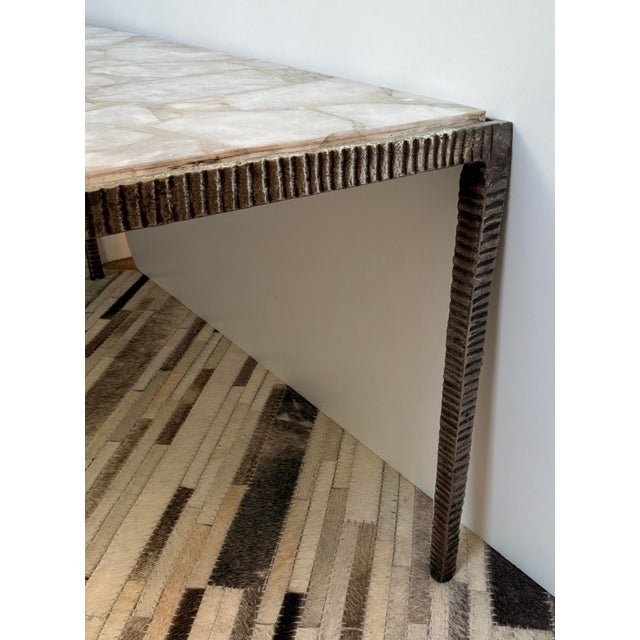 Unique Showroom floor sample not brand new from a box but never used and in great condition, ribbed iron base finished in...