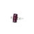 Metal Natural Tourmaline White Sapphire Ring 7 14k W Gold 3.57 TCW Certified For Sale - Image 7 of 9