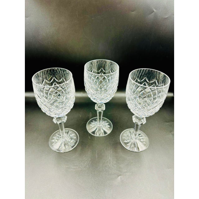 Waterford Vintage Waterford Powerscourt Pattern Water Goblets - Set of 3 For Sale - Image 4 of 12