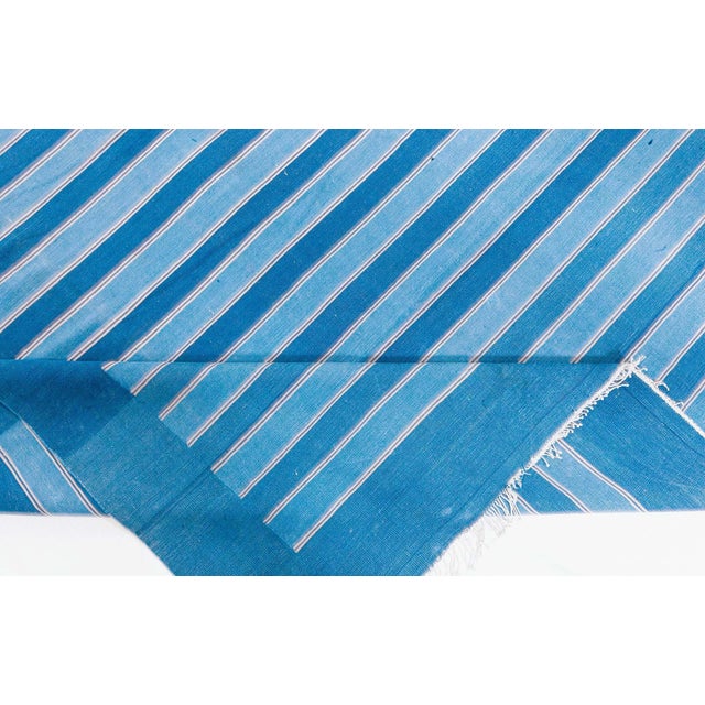 Textile Doris Leslie Blau Vintage Indian Dhurrie Rug For Sale - Image 7 of 8