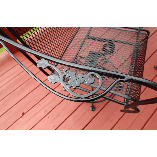 Black Meadow Craft "Dogwood" Iron Family Patio Set For Sale - Image 8 of 12