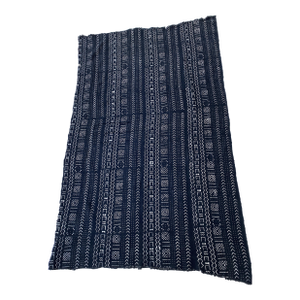 Vintage African Black and White Mud Cloth Textile Mali 68" by 38"