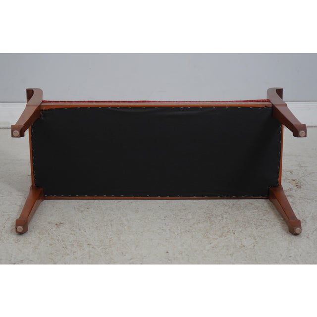 Adams Paint Decorated Cane Side Window Bench For Sale - Image 14 of 14