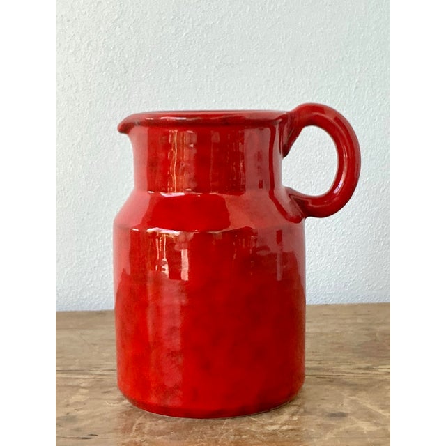 Vintage 1960s Italian Glazed Ceramic Pitcher For Sale - Image 4 of 12