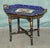 Stamped Cobalt Blue Porcelain and Gilt Metal Tray Table, 2000 For Sale - Image 3 of 18