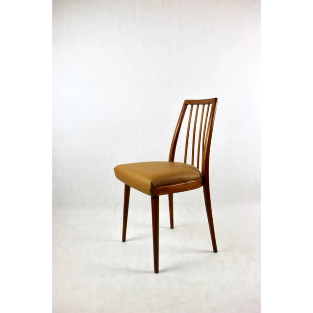 Camel Brown Natural Leather Dining Chair, 1970s For Sale - Image 10 of 12