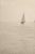 Beige Minimal Coastal Seascape Study, Sailboat Horizon Art Print, 24" × 36" For Sale - Image 8 of 10