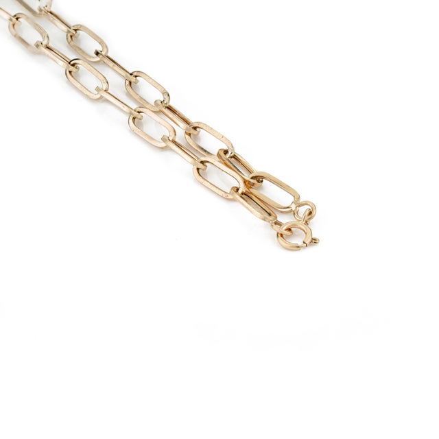 Green 2.25ct Emerald Diamond Halo Teardrop Paperclip Chain Necklace in 14k Solid Gold For Sale - Image 8 of 14