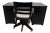 Pottery Barn Teen Black Hamptom Power Storage Desk 57" and Chair For Sale