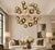Metal 21st Century Italian Nova Satin Brass Smoky Murano Sputnik Chandelier by Fabio LTD For Sale - Image 7 of 7