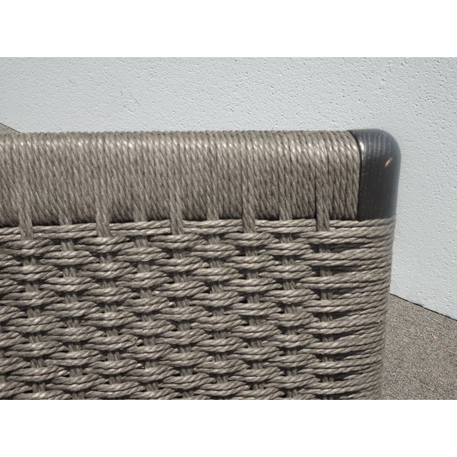 Black & Gray Woven Lounge Chair by Carl Hansen & Son Ch25 Modern For Sale - Image 12 of 15