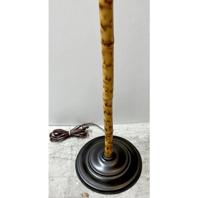 French Modern Natural Bamboo Floor Lamp, Circa 1960s For Sale In West Palm - Image 6 of 9