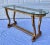 Vintage Glass and Maple Console Sofa Table For Sale - Image 4 of 10