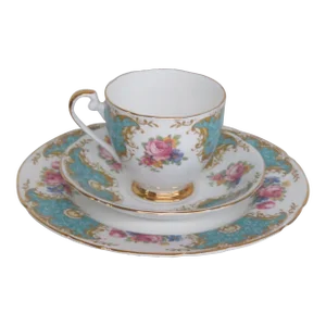 Royal Ardalt England 2094b Floral Tea Cup Saucer and Dessert Plate Set