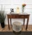 Beautiful Italian desk writing table, in beautiful veneer burl wood forming great decors from different veins, with the...