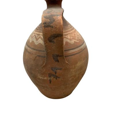 This antique one-handle terra cotta vessel from Hungary is a wonderful addition to any Farmhouse decor. The rustic olive...