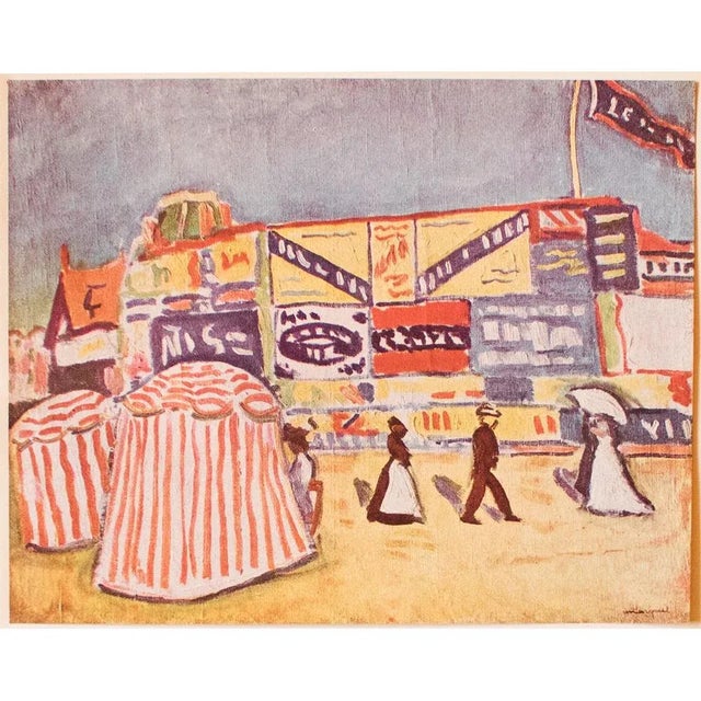 Paper 1948 After Albert Marquet "The Posters in Trouville", Second Edition Parisian Offset Lithograph For Sale - Image 7 of 8