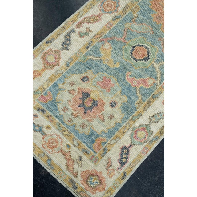 Turkish Turkish Oushak Runner Rug 2'2" x 6' #17319 For Sale - Image 3 of 8