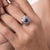 1980s Vintage 1.35 Carat Sapphire Diamond Platinum Ring Pendant, Size 7.25 For Sale - Image 5 of 7