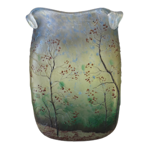 1990s LeGras Art Glass Vase