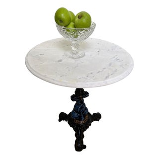 Hand-Painted Cast Iron Sea Monster Pub Occasional Table For Sale