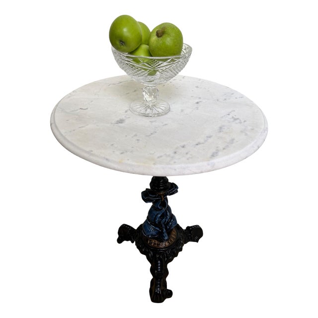 Hand-Painted Cast Iron Sea Monster Pub Occasional Table For Sale