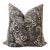 Charcoal Bengal Tiger Embroidered Pillow For Sale