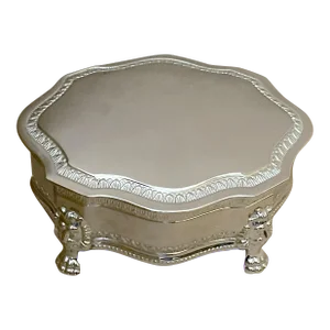 20th Century English Silver-Plated Non-Tarnish Jewelry Box