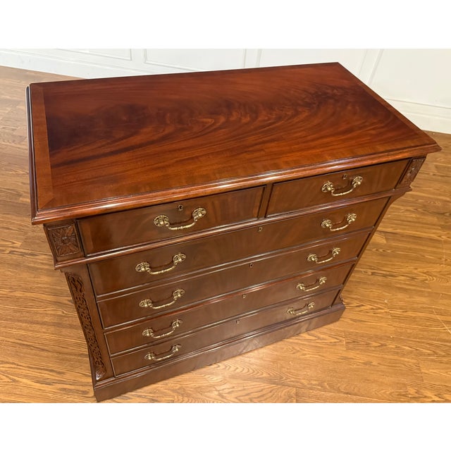 Traditional Mahogany Lateral File Cabinet by Leighton Hall - Showroom Sample For Sale - Image 12 of 15