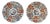 Pair Antique Early 20th Century Imari Scallop Rim Plates For Sale