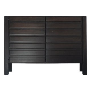 Two-Door Dark Wooden Buffet, 1970s For Sale