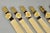 Vintage Japanese Oriental Chopsticks in Custom Silk Gold Sleeves - 6 Pc Set For Sale - Image 4 of 10