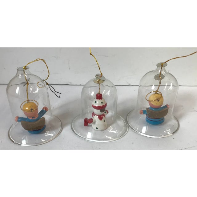 Vintage Glass Bell Ornaments Set of 3 Chairish