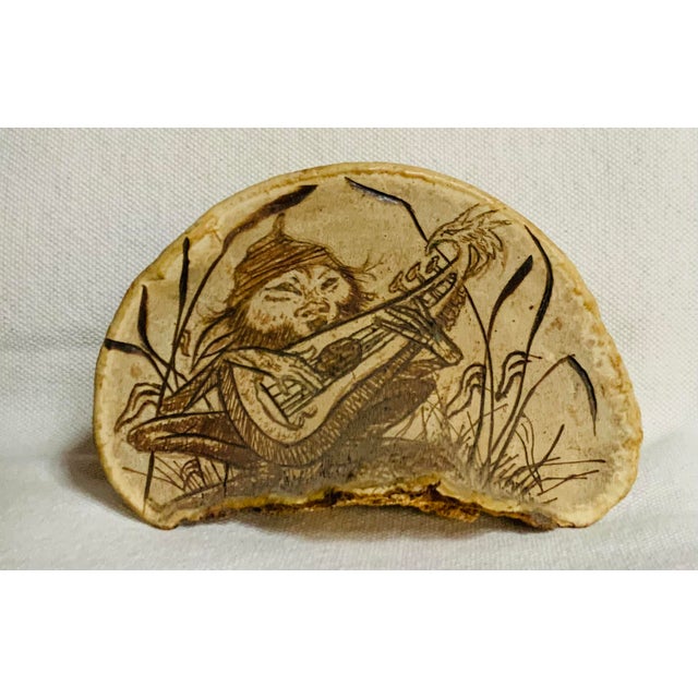 Mid-Century Etched Folk Art Artist's Conk Mushroom For Sale - Image 11 of 17