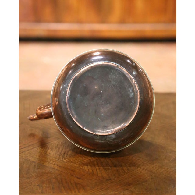 19th Century French Hand-Hammered Copper Tea Kettle With Swing Handle For Sale - Image 11 of 12