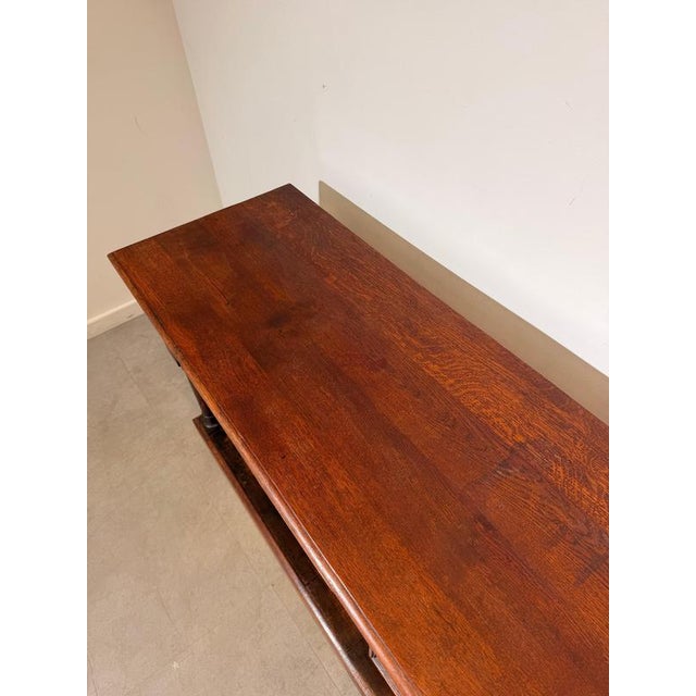 Antique Oak Console Table with Drawers For Sale - Image 6 of 9