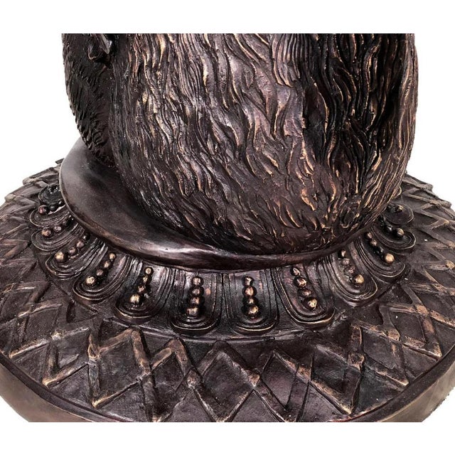 Bronze Stag Garden Planters with Antlers, Set of 2 For Sale - Image 4 of 5