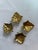 Vintage West Virginia Metal Crafters Set of 4 leaf catchall dishes or ashtrays. They are in the shape of an oak leaf and...