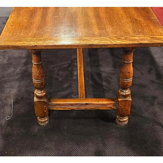 Mid-Century Modern Mid 20th Century John Widdicomb Co. Farmhouse Wood Dining Trestle Table 7.5 Ft For Sale - Image 3 of 12