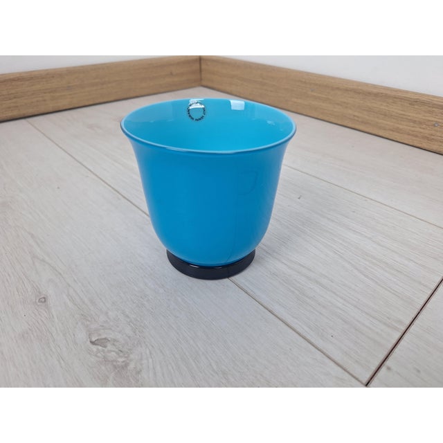 Venini Vase in Blue Murano Glass from Venini, 1990s For Sale - Image 4 of 7