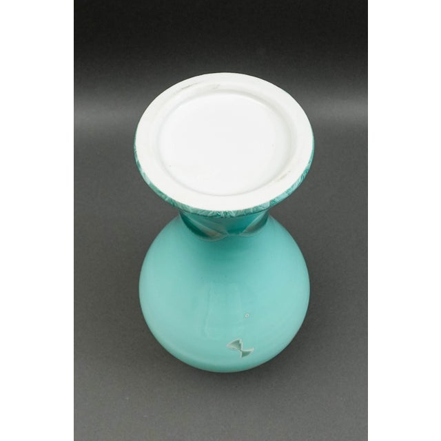 Blue John Richard Powder Blue Mother of Pearl Porcelain Vase 13 1/2" For Sale - Image 8 of 8