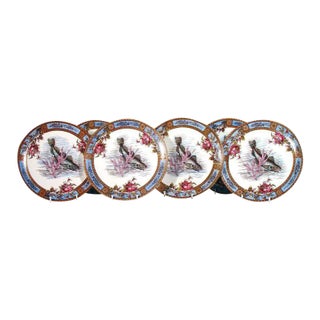 Wood & Hulme Garfield Pottery Fish Plates, Set of Six Aesthetic Movement Earthenware Plates For Sale