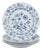 Blue Onion Patterned Porcelain Plates, Meissen, Germany, 1890s, Set of 4 For Sale